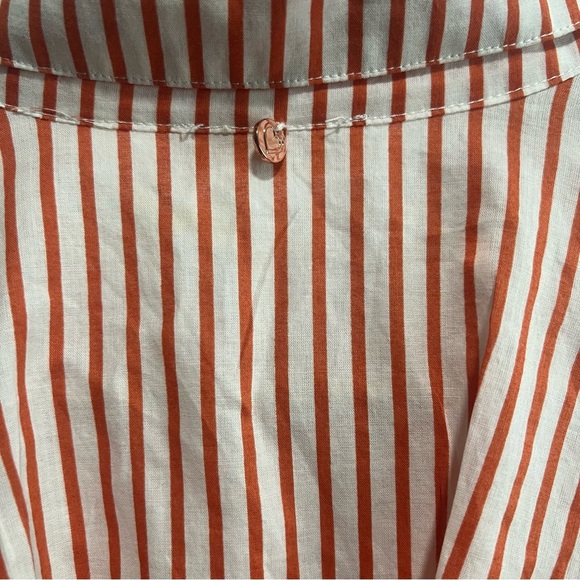 For Love and Lemons Orange Stripe Button Front Shirt in Excellent Condition - Picture 5 of 7